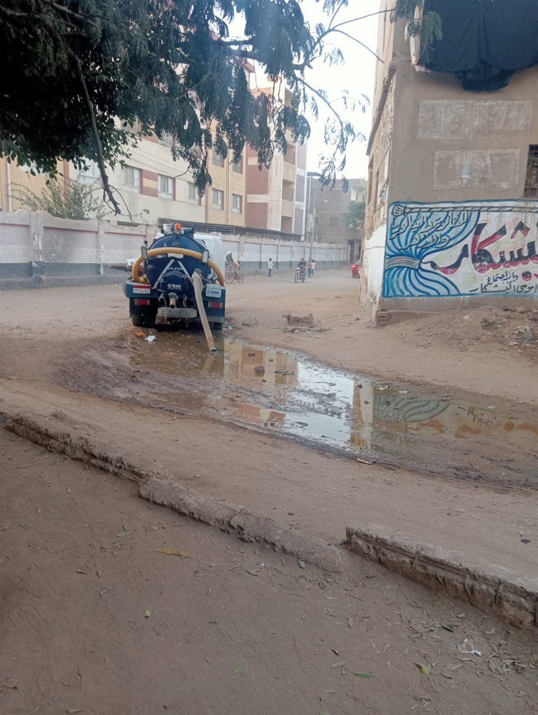 احتواء أزمة الصرف بقرية شبرابابل، فيتو